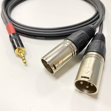 Кабель minijack 3.5 mm stereo - 2 XLR male Rean 1m Готовые Custom кабели
